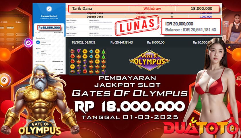 BUKTI PEMBAYARAN JACKPOT SLOT GATES OF OLYMPUS 01-03-2025