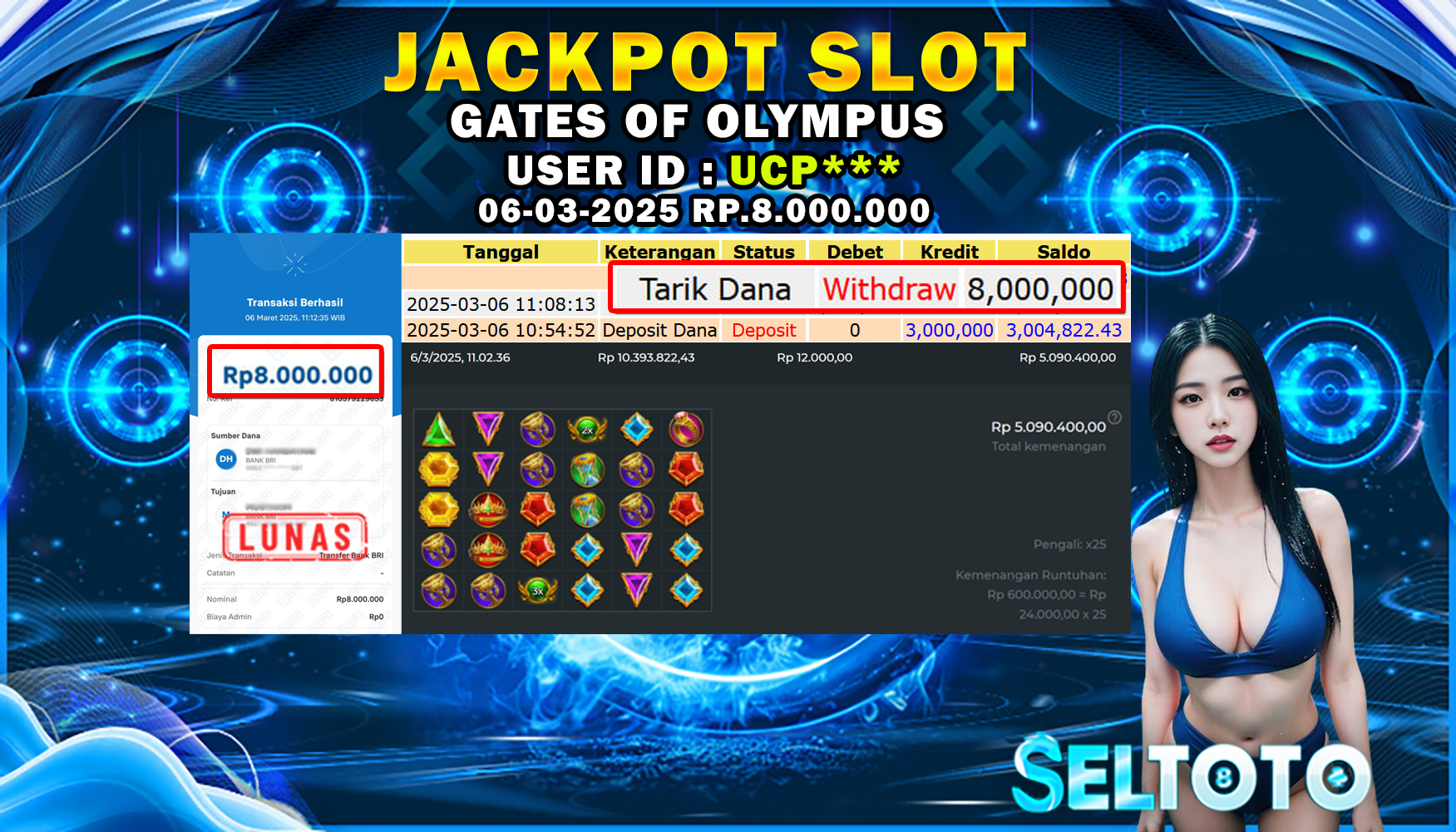 BUKTI PEMBAYARAN JACKPOT SLOT GATES OF OLYMPUS 06-03-2025