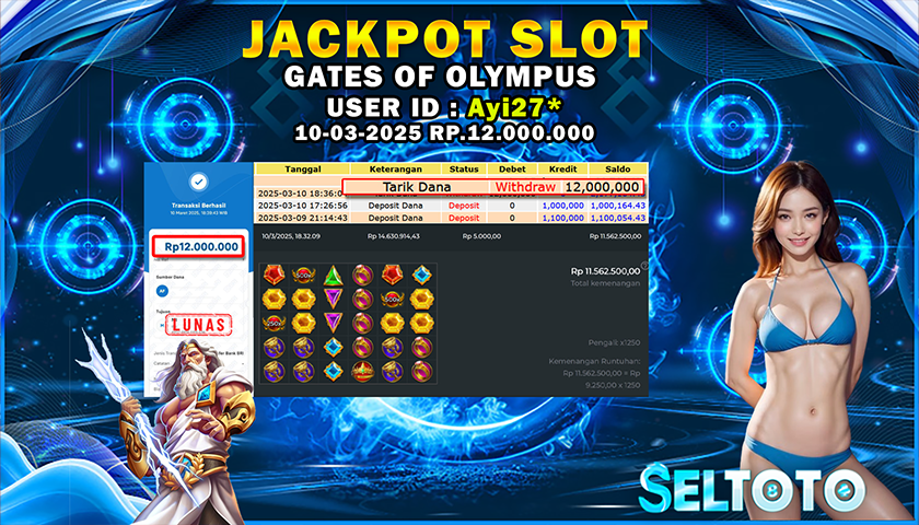 BUKTI PEMBAYARAN JACKPOT SLOT GATES OF OLYMPUS 10-03-2025