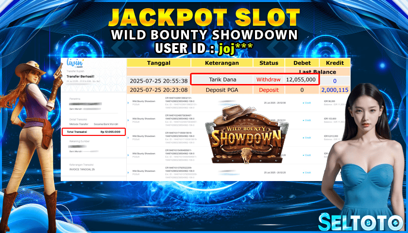 BUKTI PEMBAYARAN JACKPOT SLOT WILD BOUNTY SHOWDOWN 25-07-2025