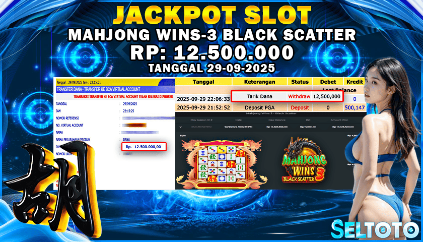BUKTI PEMBAYARAN JACKPOT SLOT MAHJONG WINS 3 SUPER SCATTER  29-09-2025