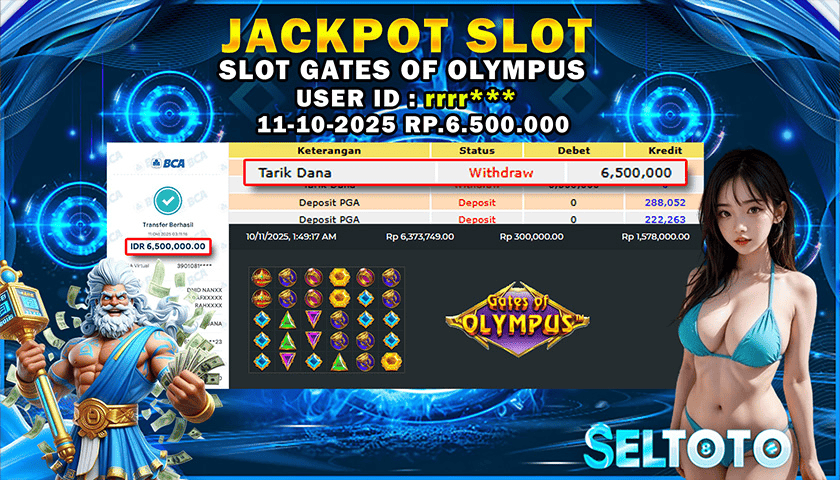 BUKTI PEMBAYARAN JACKPOT SLOT GATES OF OLYMPUS 11-10-2025