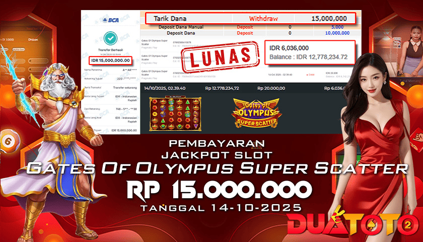 BUKTI PEMBAYARAN JACKPOT SLOT GATES OF OLYMPUS SUPER SCATTER 13-10-2025