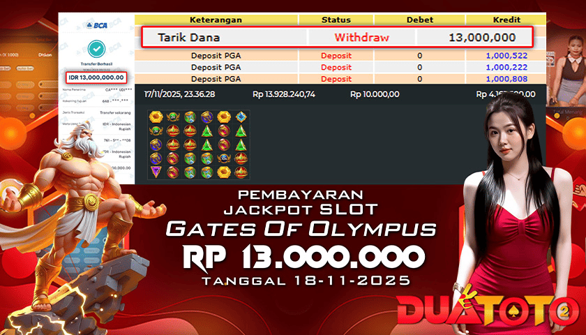 BUKTI PEMBAYARAN JACKPOT SLOT GATES OF OLYMPUS 18-11-2025