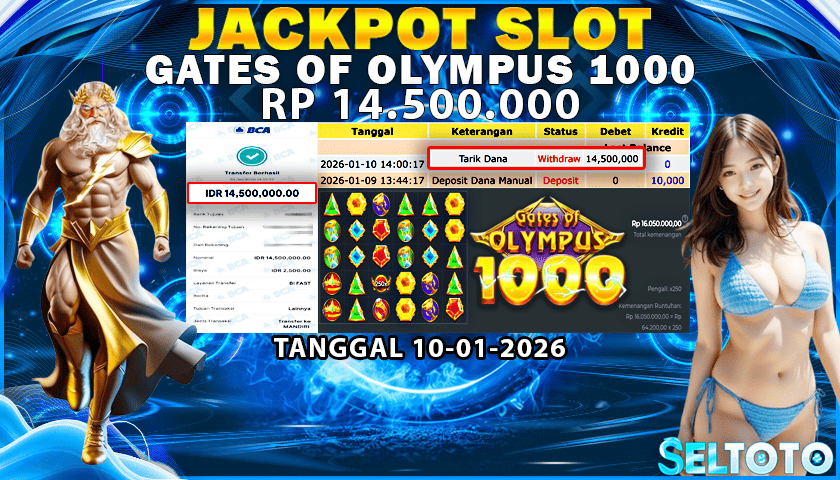 BUKTI PEMBAYARAN JACKPOT SLOT GATES OF OLYMPUS 1000 10-01-2026