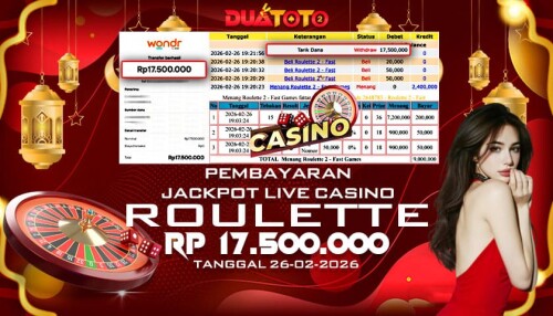 BUKTI PEMBAYARAN JACKPOT LIVE CASINO ROULETTE 26-02-2026