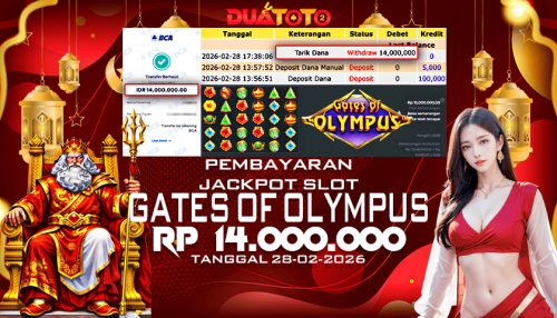 BUKTI PEMBAYARAN JACKPOT SLOT GATES OF OLYMPUS 28-02-2026