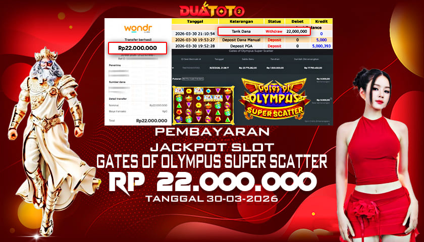 BUKTI PEMBAYARAN JACKPOT SLOT GATES OF OLYMPUS SUPER SCATTER 30-03-2026